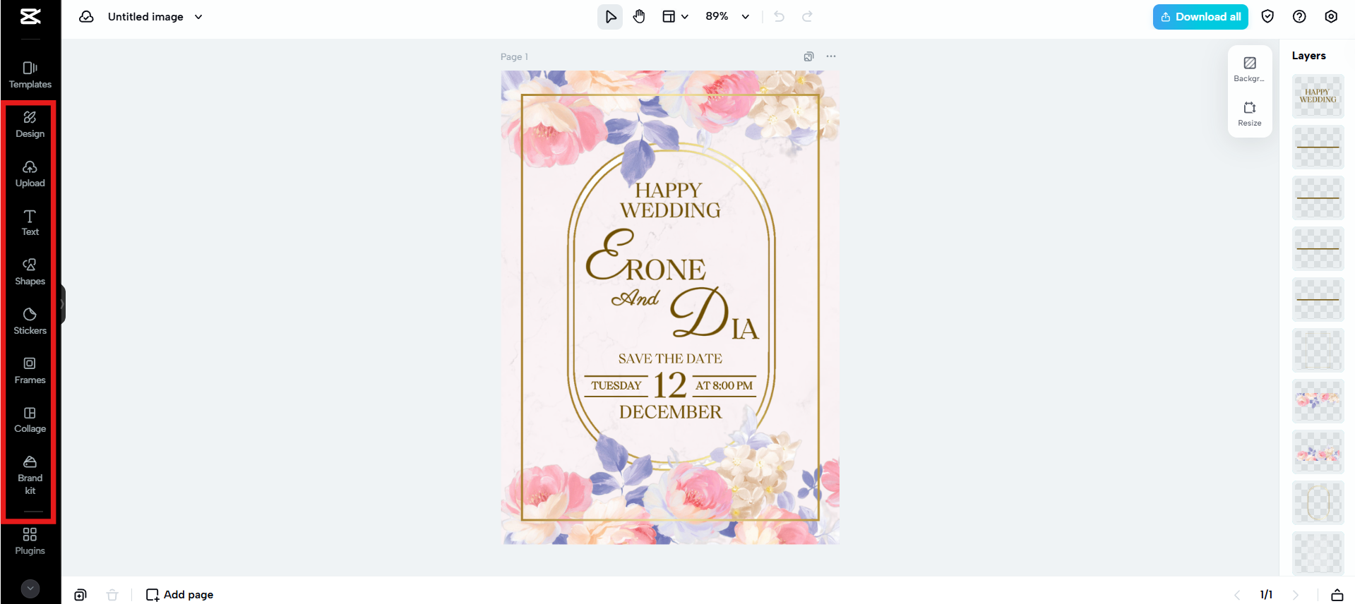 Customize with visuals and text