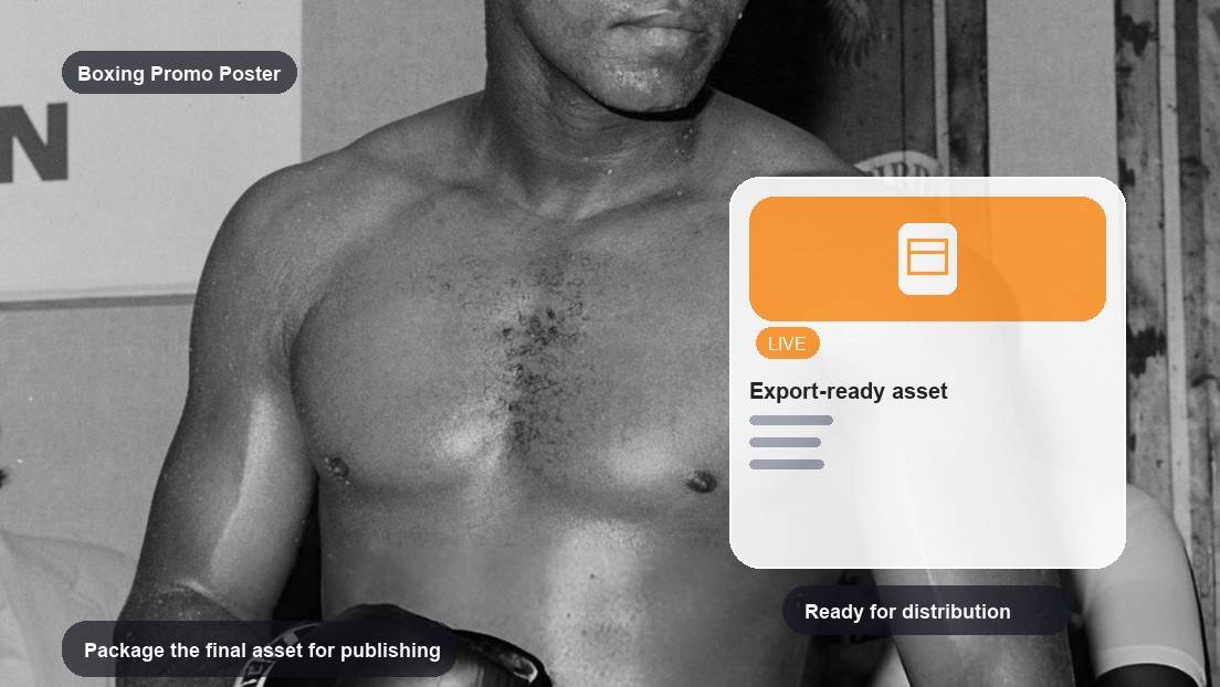 Boxing Promo Poster Maker realistic image for package the final asset for publishing