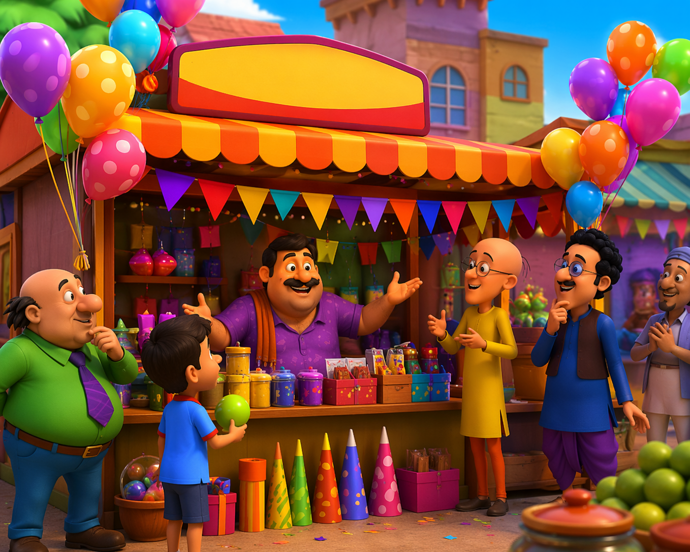 Promotion de la boutique Dreamina Motu Patlu Invite vidéo IA exemple 2 : révélation d'un produit convivial