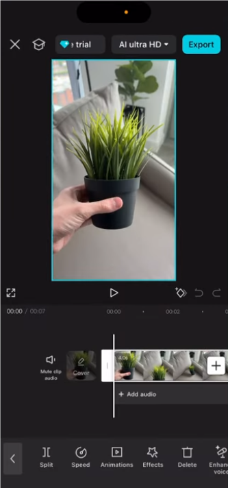 Trim Video Clip in CapCut