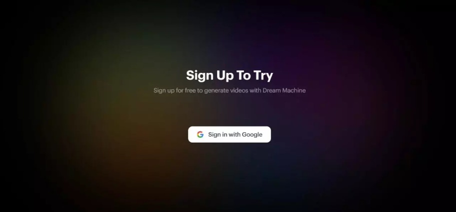 Accessing the Dream Machine AI video generator