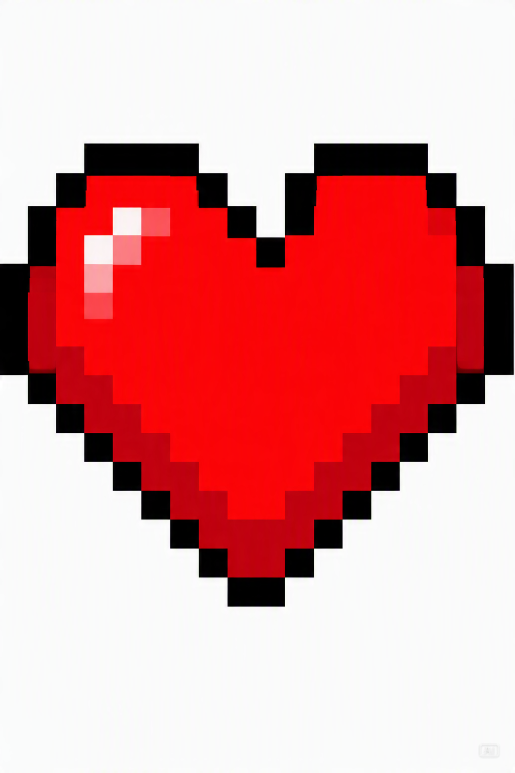 AI perler beads heart pattern image generated by Pippit