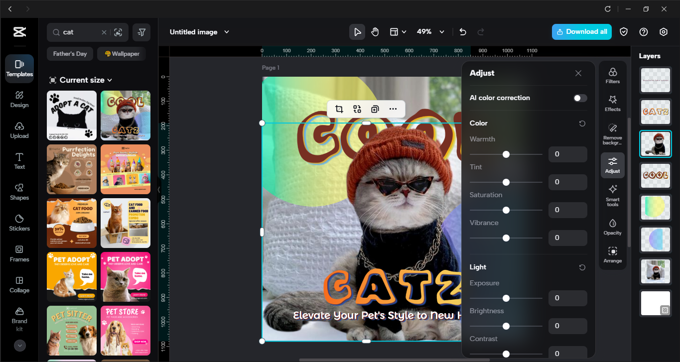 Rozhraní CapCut desktop video editor - nejlepší nástroj pro vylepšení fotografií