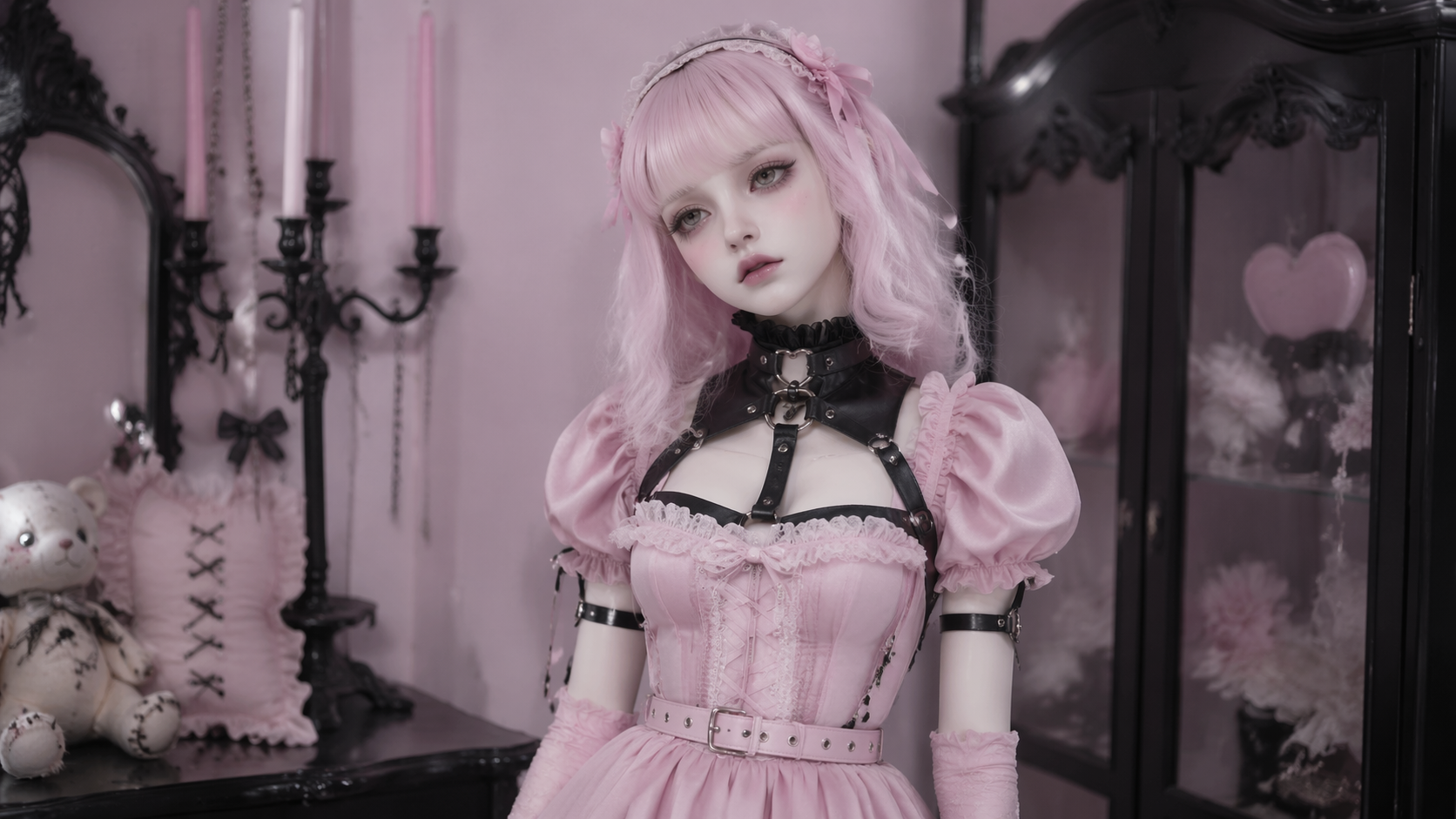 Dreamina Pastell Goth Ästhetik Prompt Beispiel 5: Moonlit Lavender Outfit
