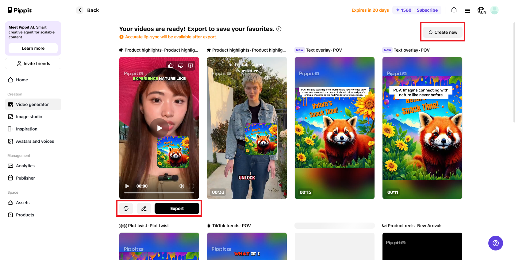 Choose your preferred video