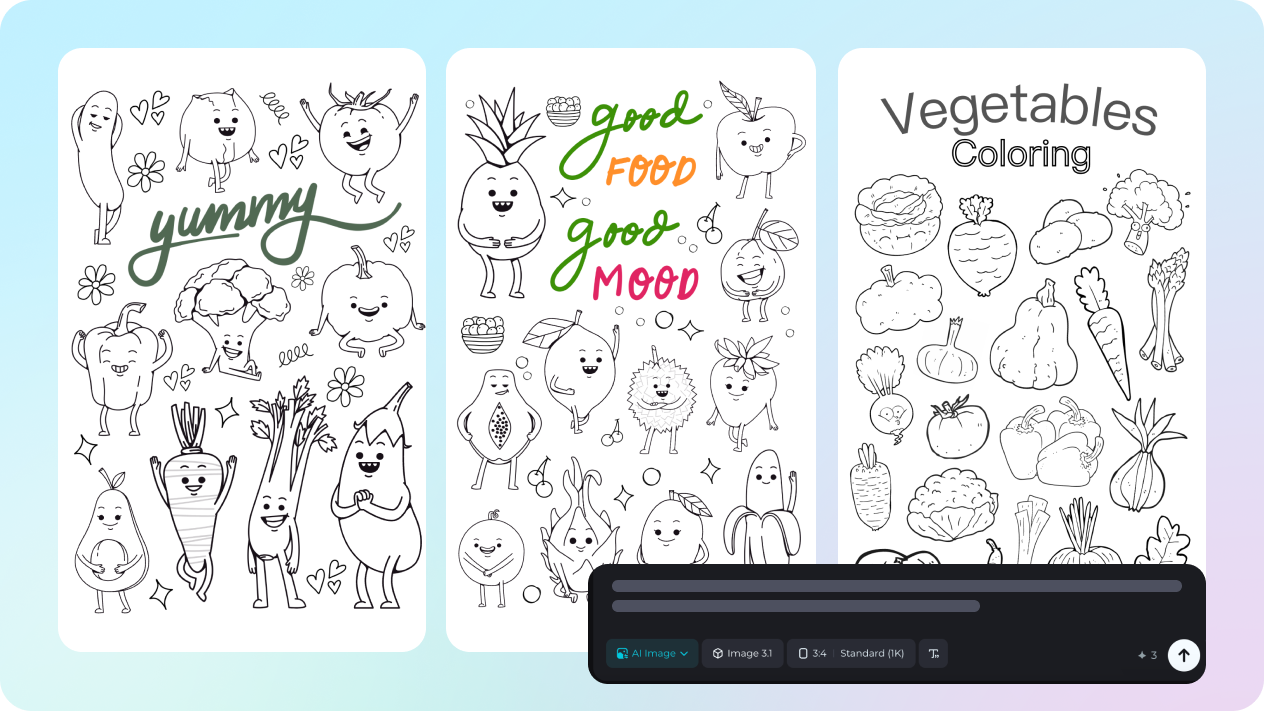 ai coloring book from text