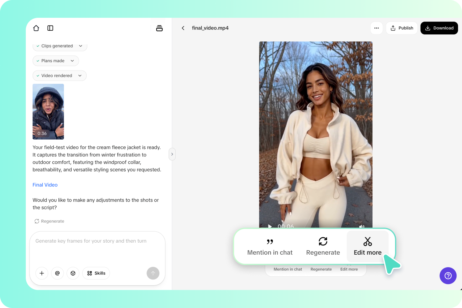 Step 2: Enhance your UGC ad with AI tools