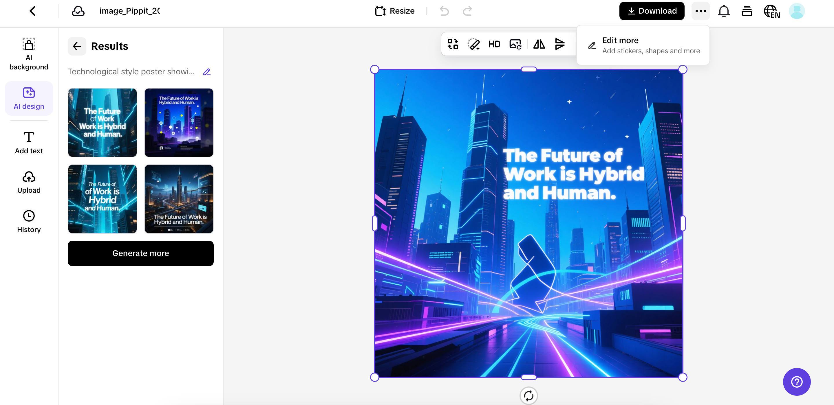 Export your poster