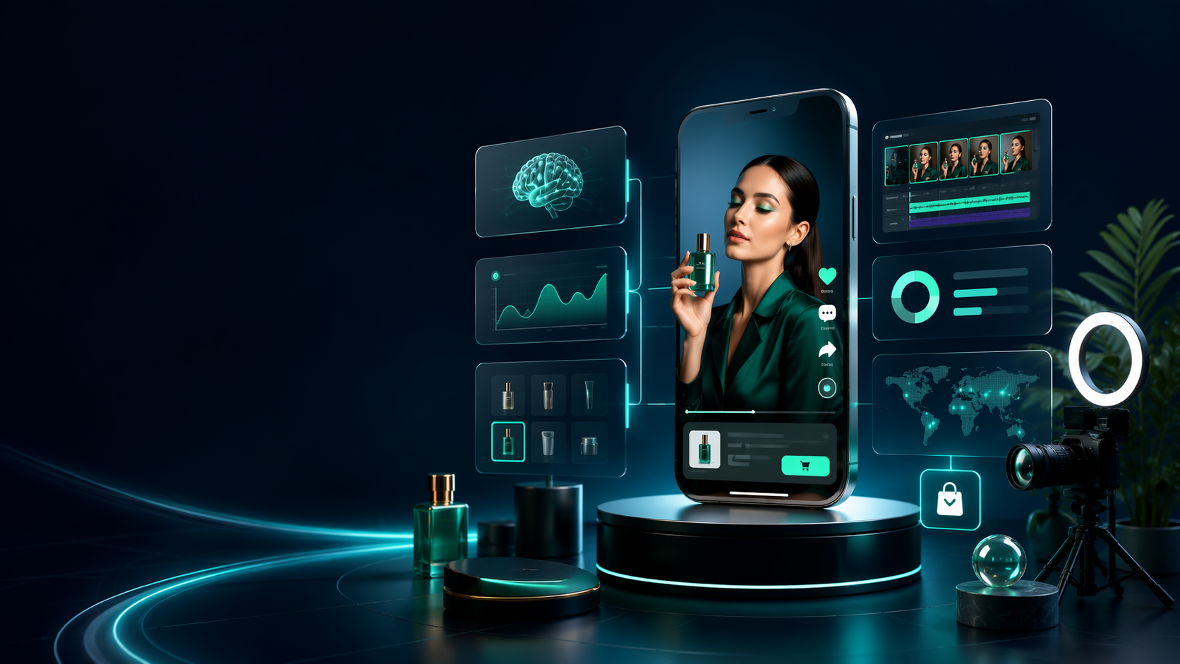 AI Shoppable Video Content premium AI social video workflow visual for Pippit creators