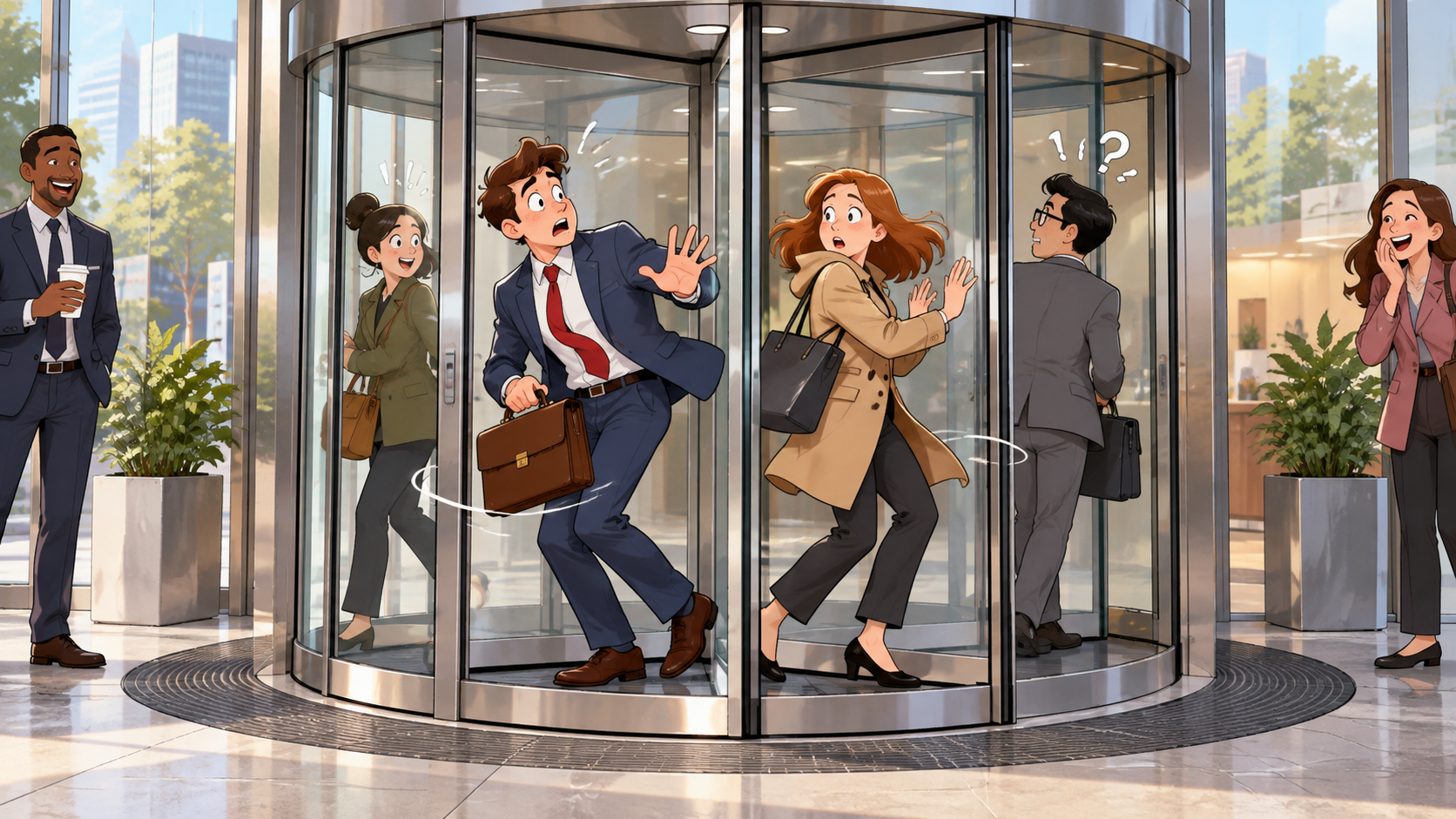 Revolving door meme hero image