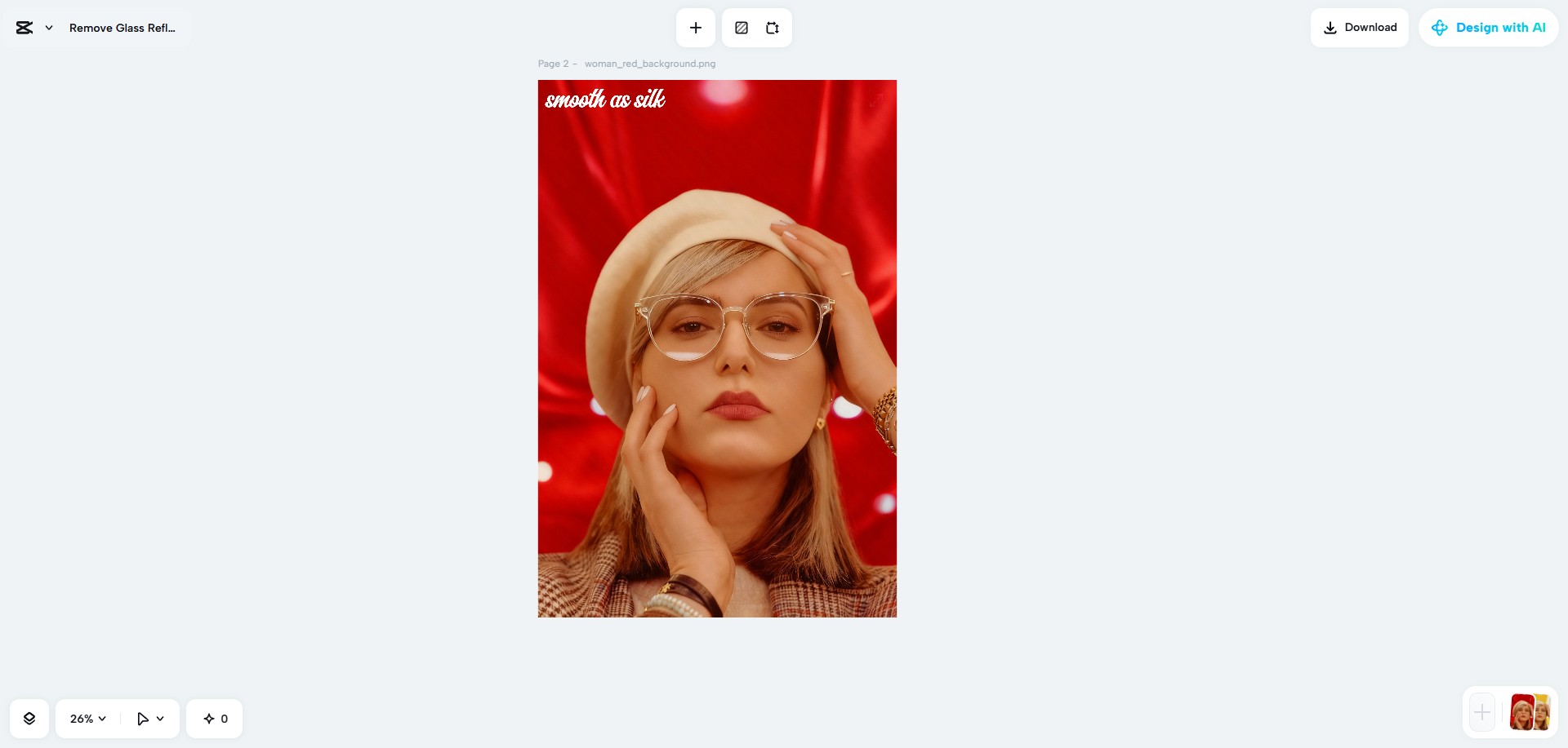 CapCut Web's AI design interface