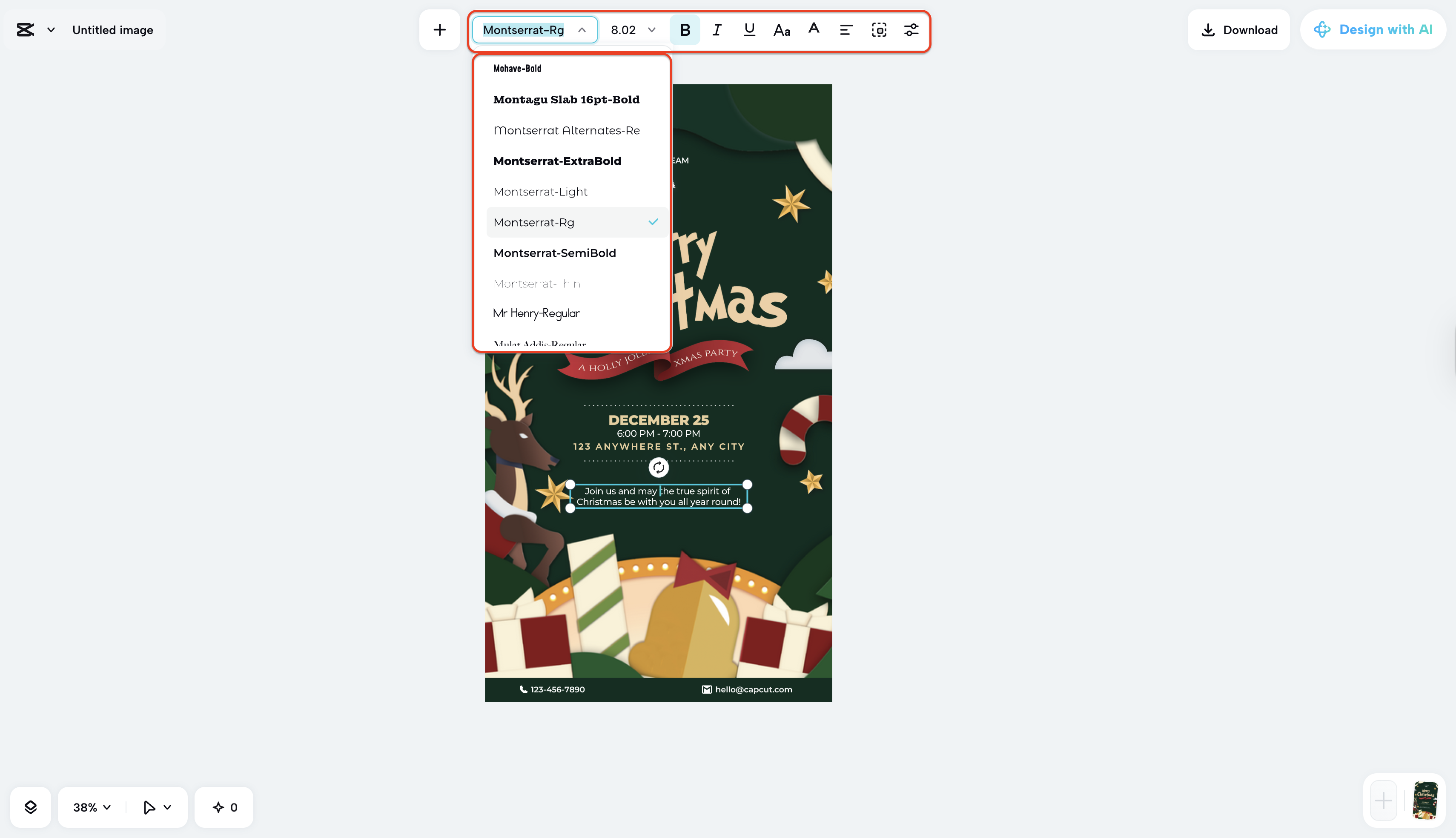 Replace placeholder text with your text