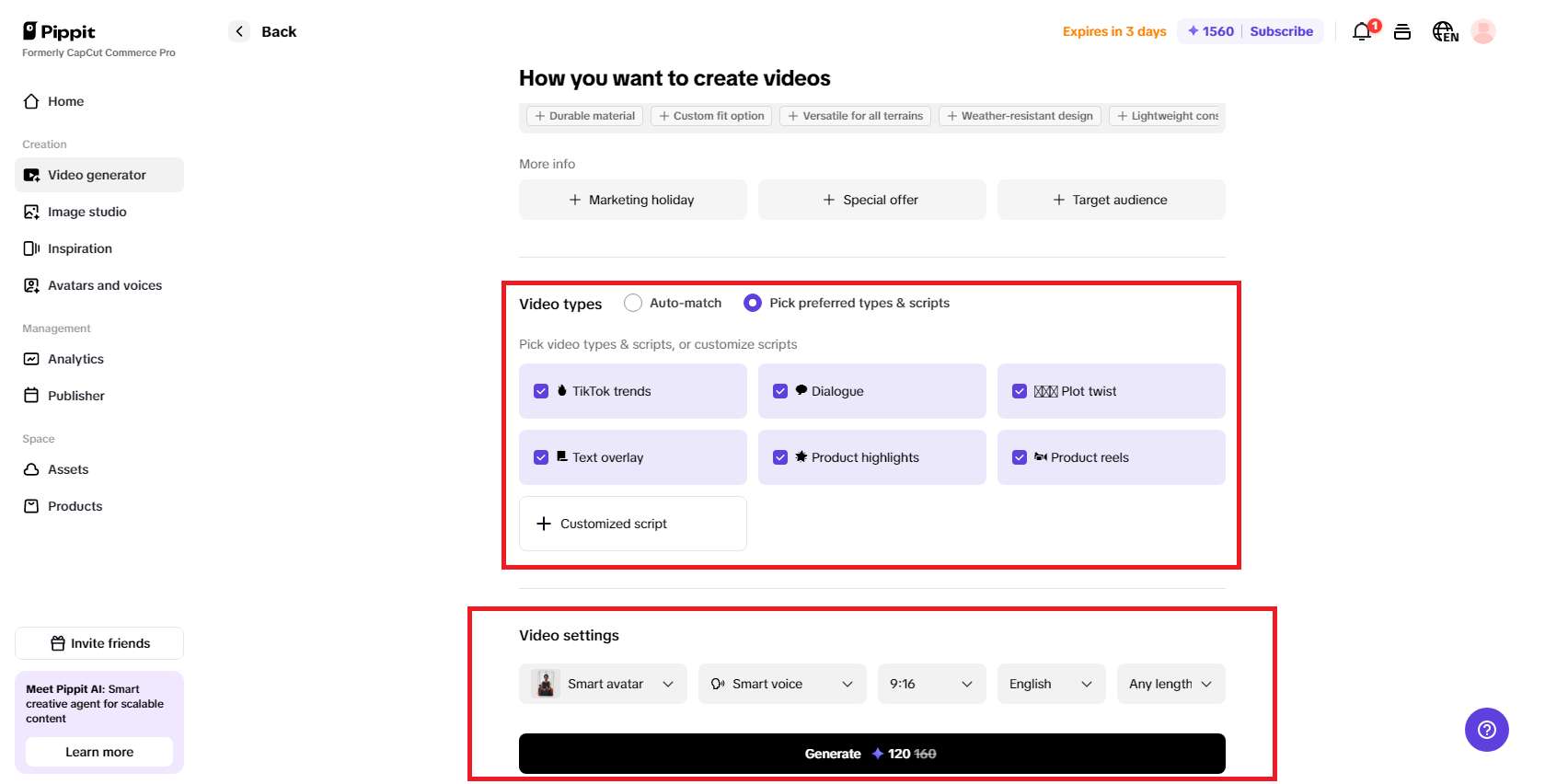 Customize your video with AI-enhanced tools