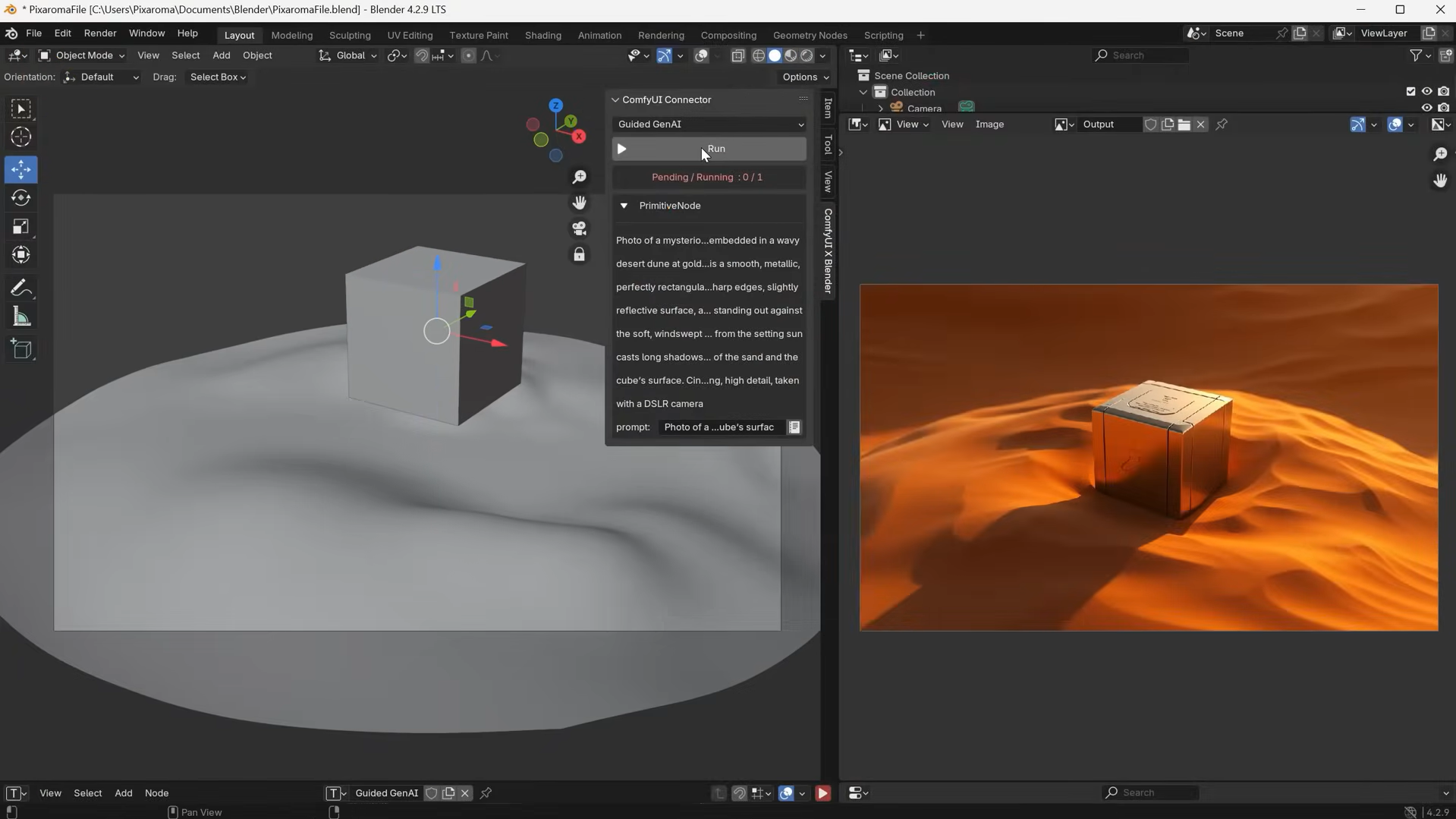 Interface of Nvidia AI Blueprint - a good tool for 2D-3D rendering