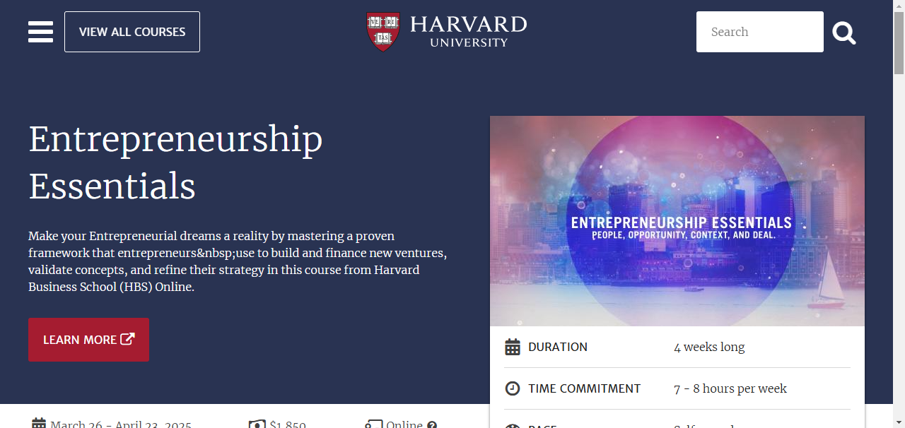 Entrepreneurship Essentials online course