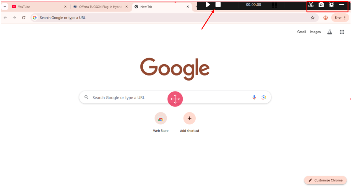 Recording the desired window using the TunesKit screen recorder