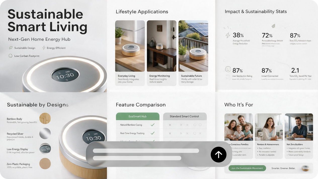 Generate professional pitch visuals with image creator