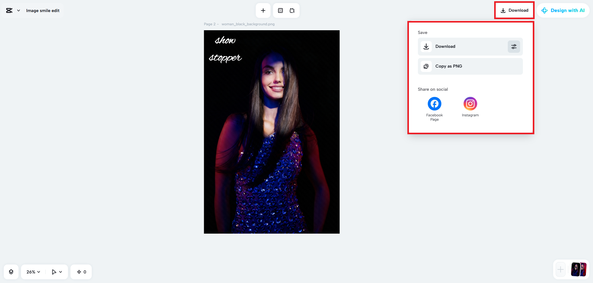 Export your image