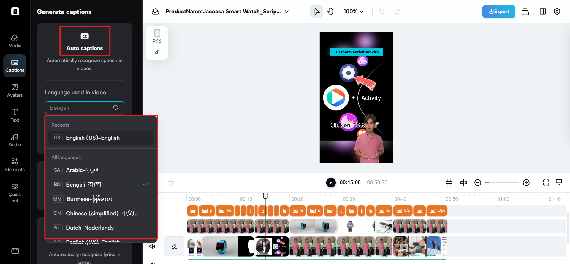 Translate your video