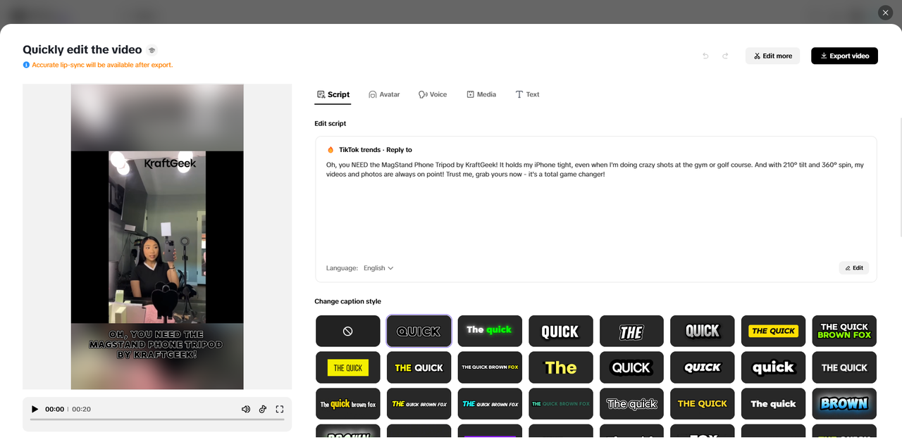 Edit and refine your video content