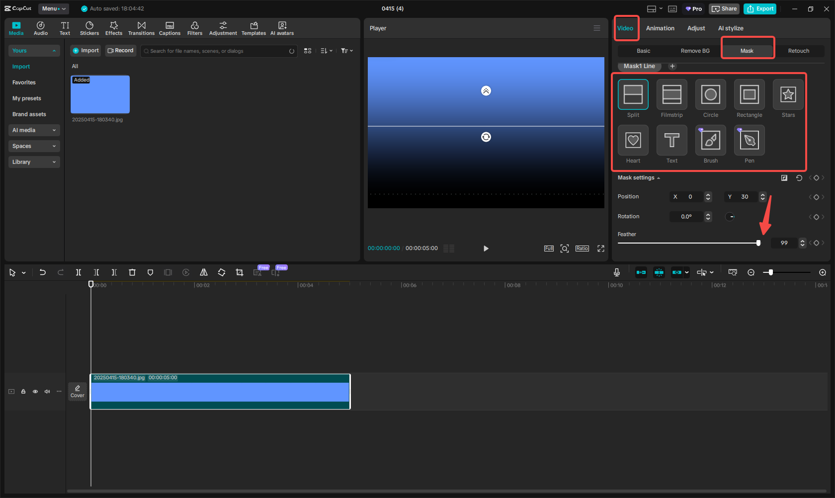 Edit the blue faded background