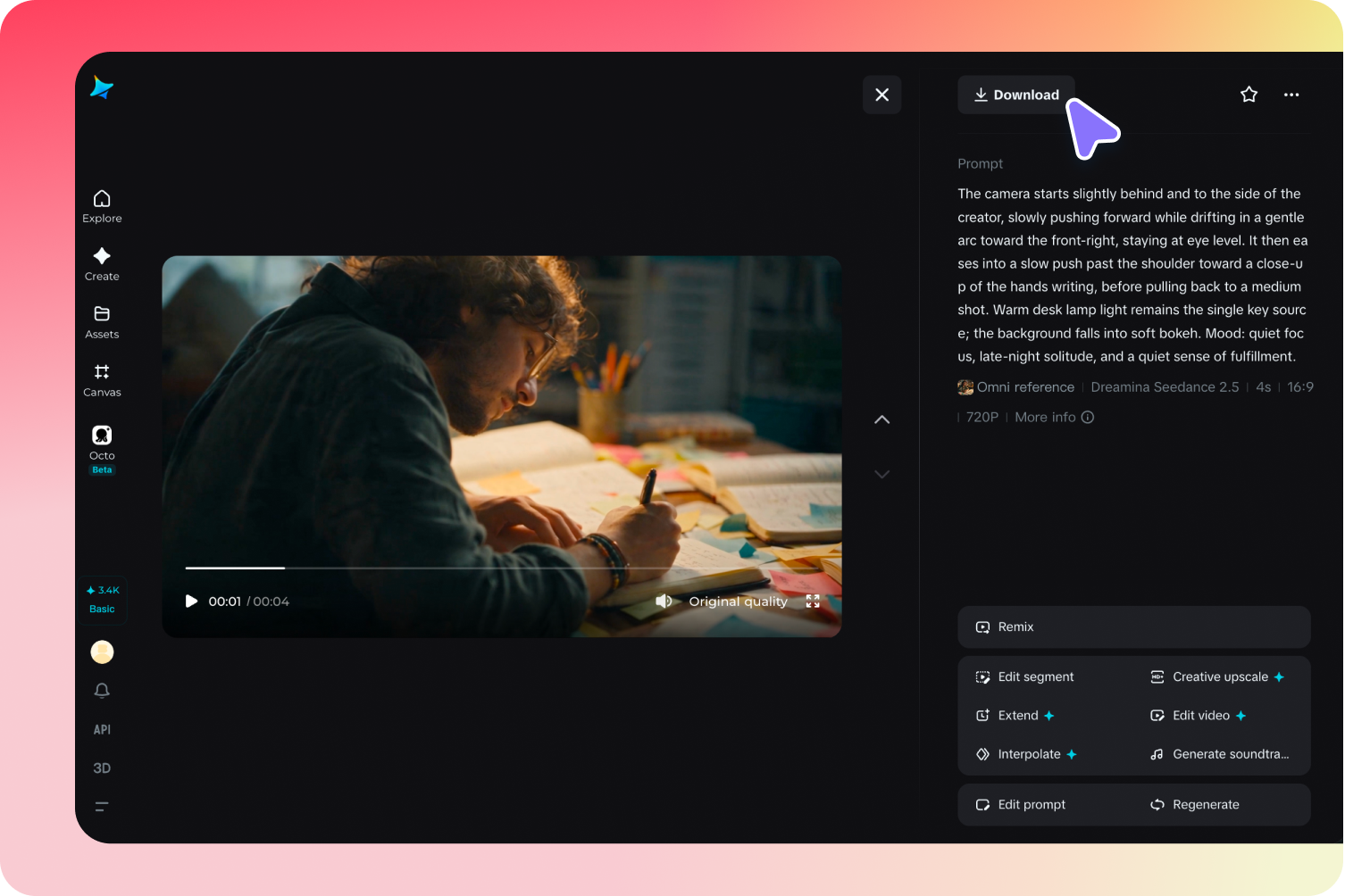 Preview and download your video