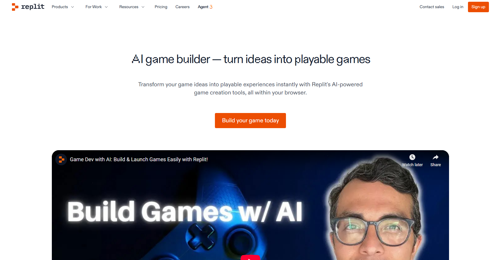 Replit AI game builder