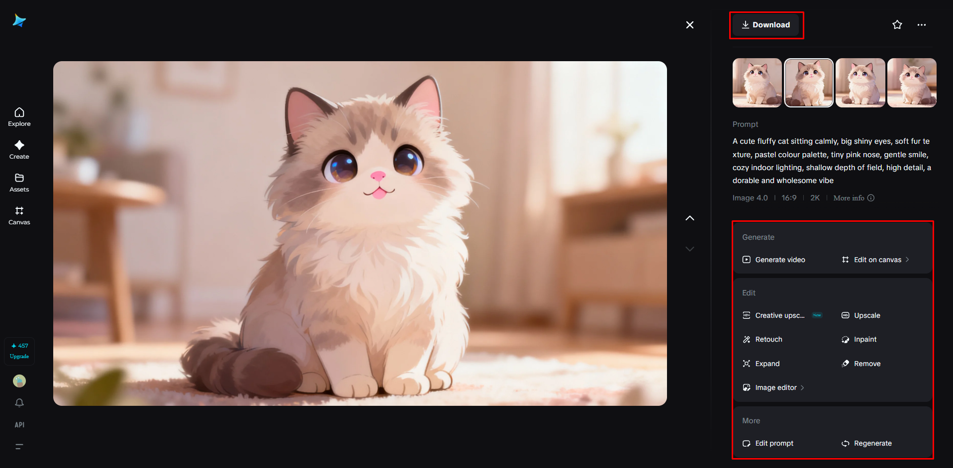 Customize and download the image