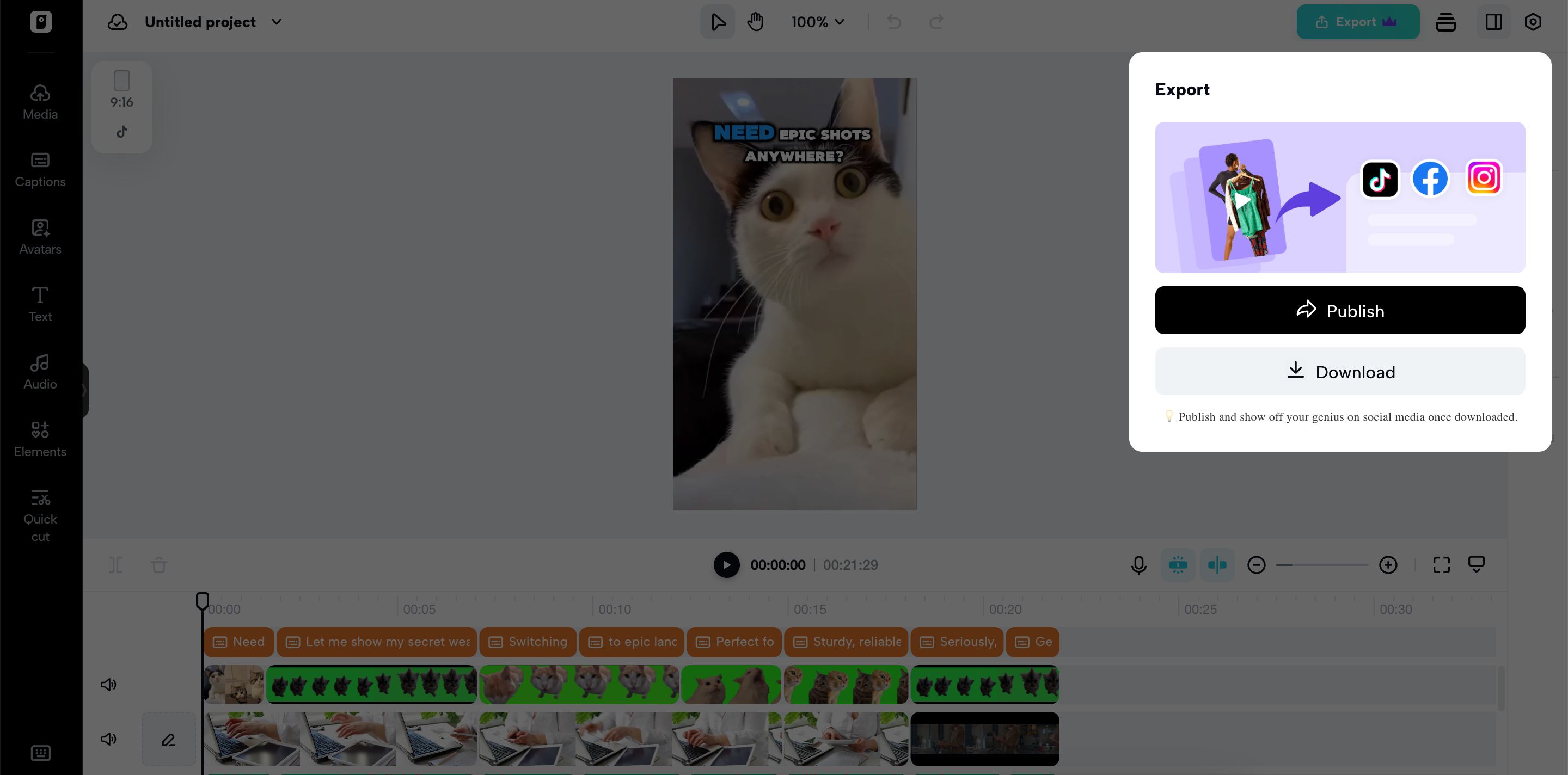 Xuất video TikTok của bạn