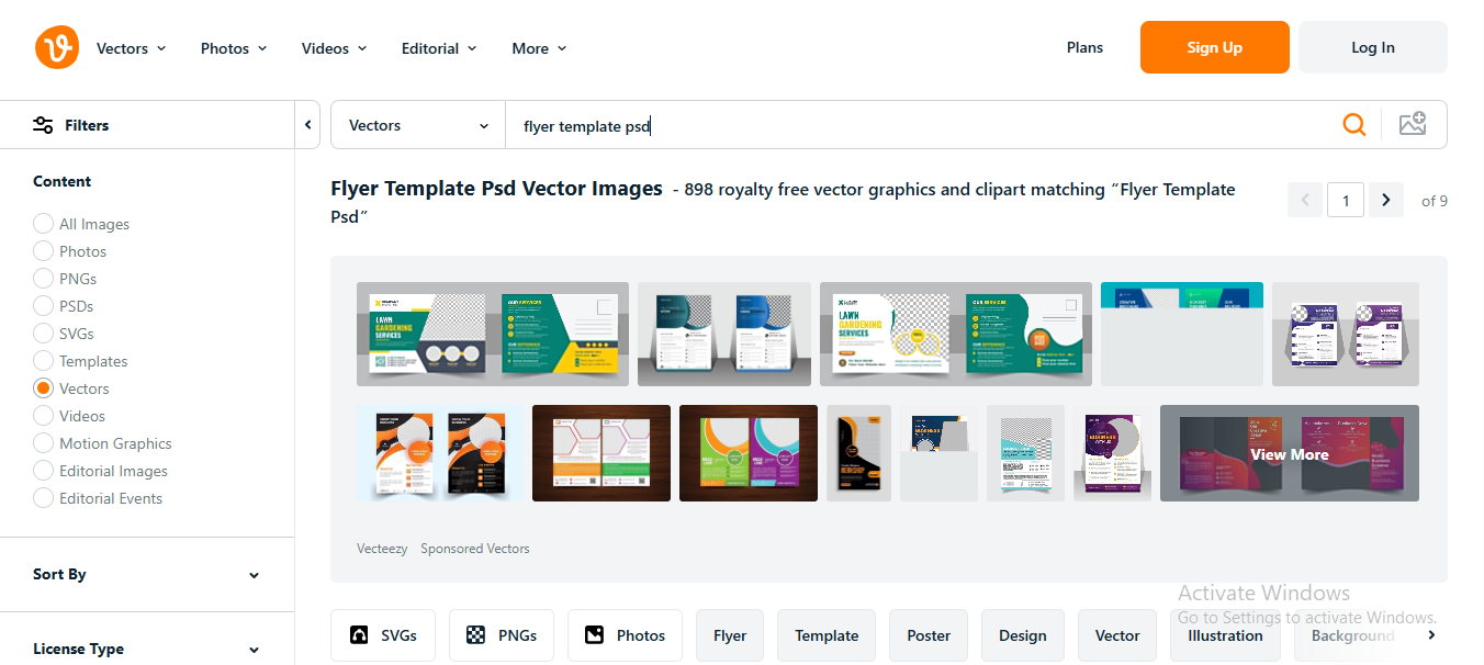 Vecteezy- an excellent tool to get a PSD business flyer template