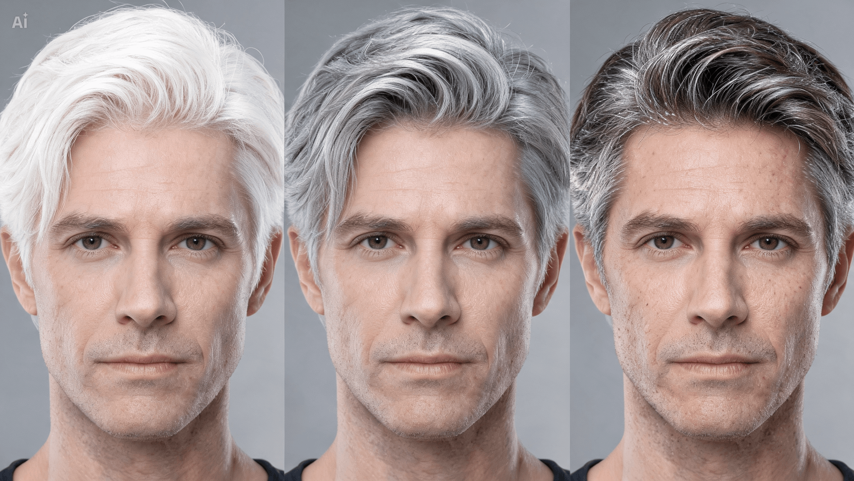 Adjust strand tone for natural aging looks