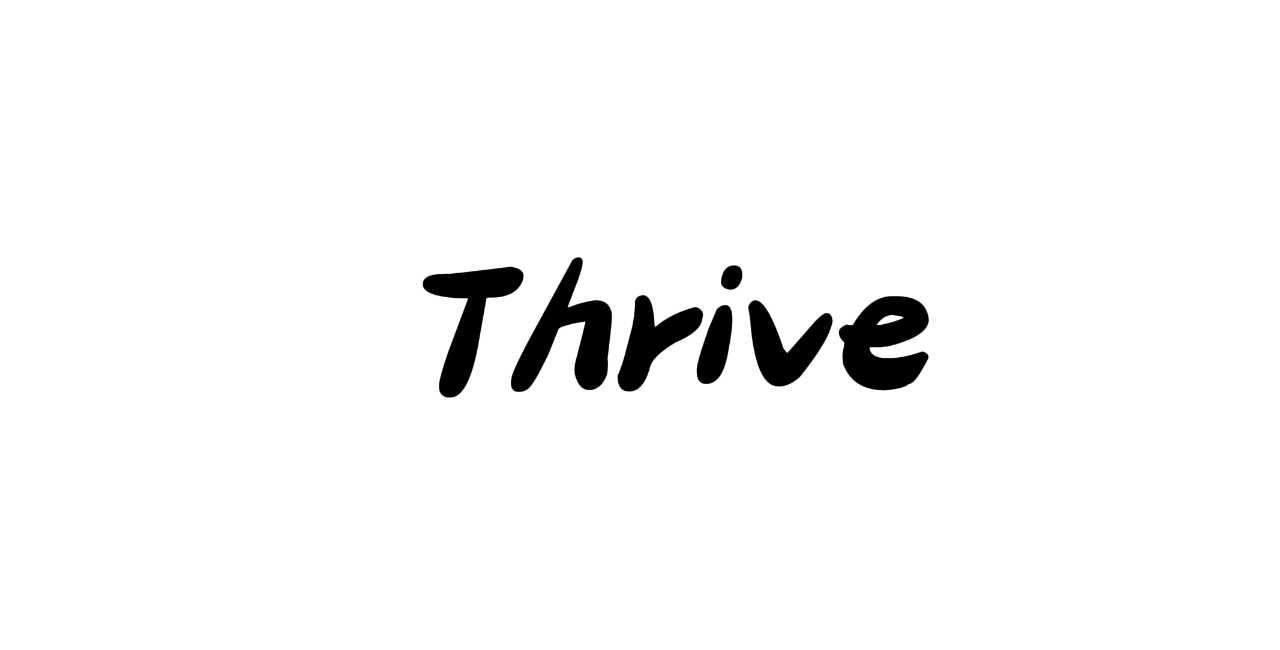 T-shirt font - thrive
