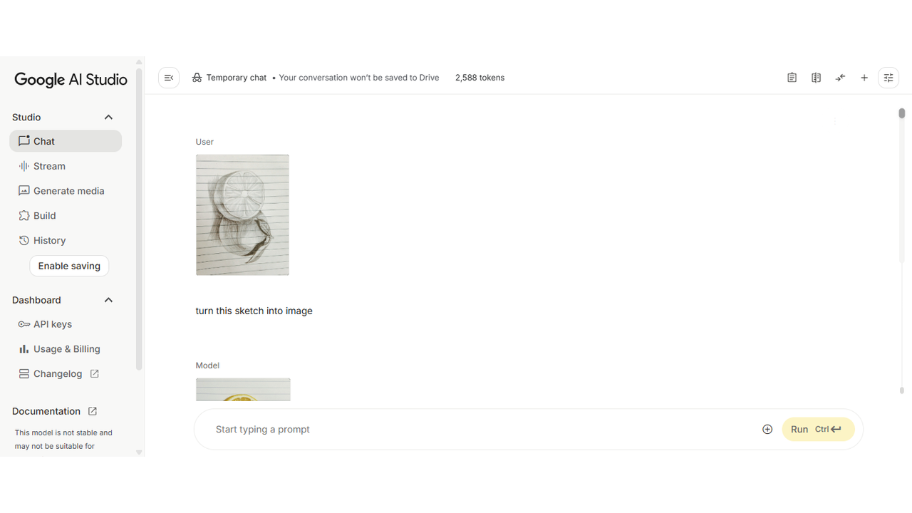 Turn sketch into image