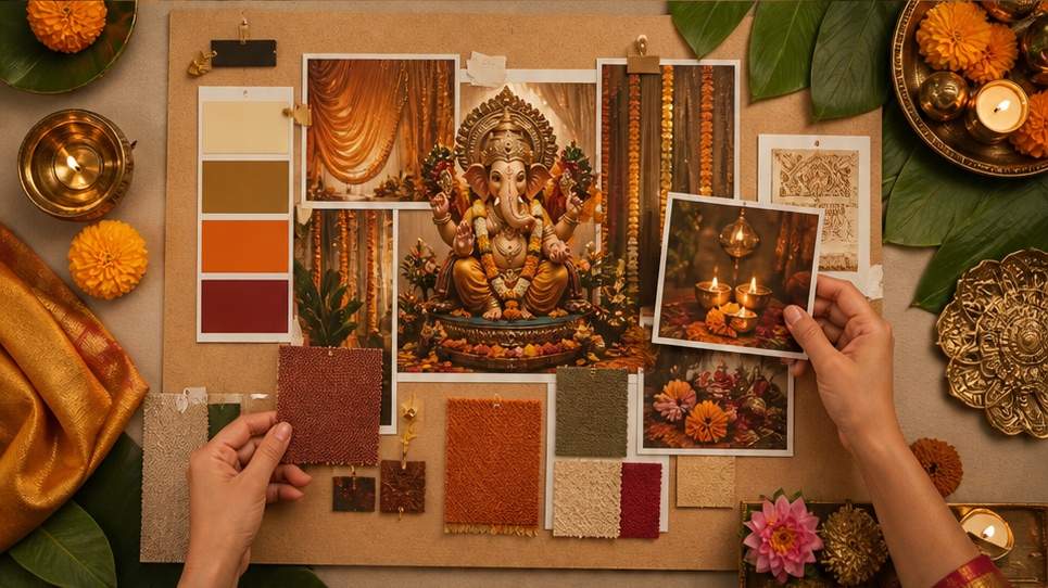 Ganesh Chaturthi devotional celebration image prompts visual