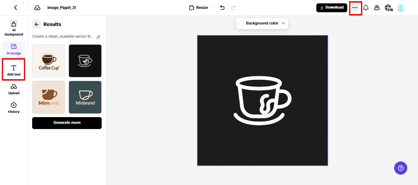 Pag-edit ng imahe sa Pippit