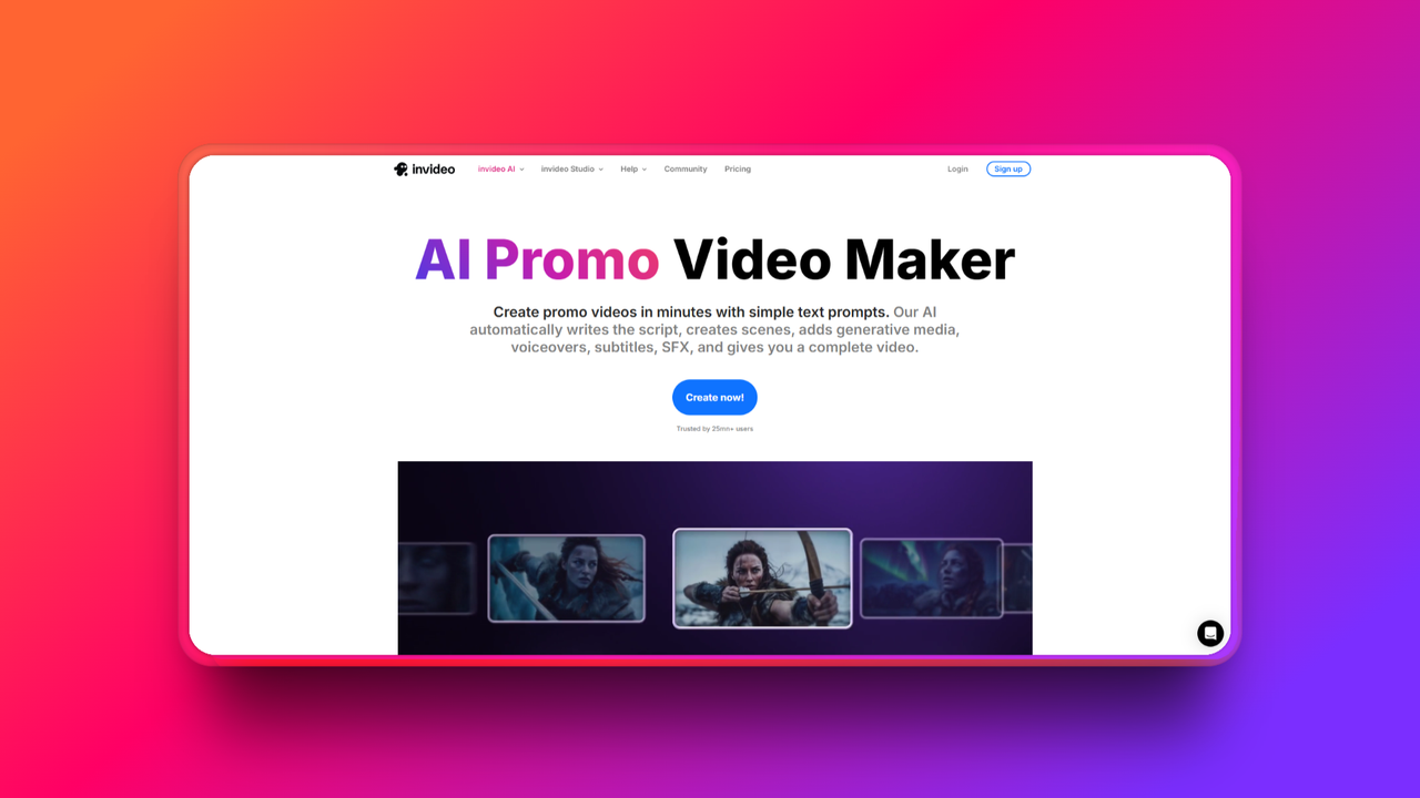 InVideo's AI promo video maker