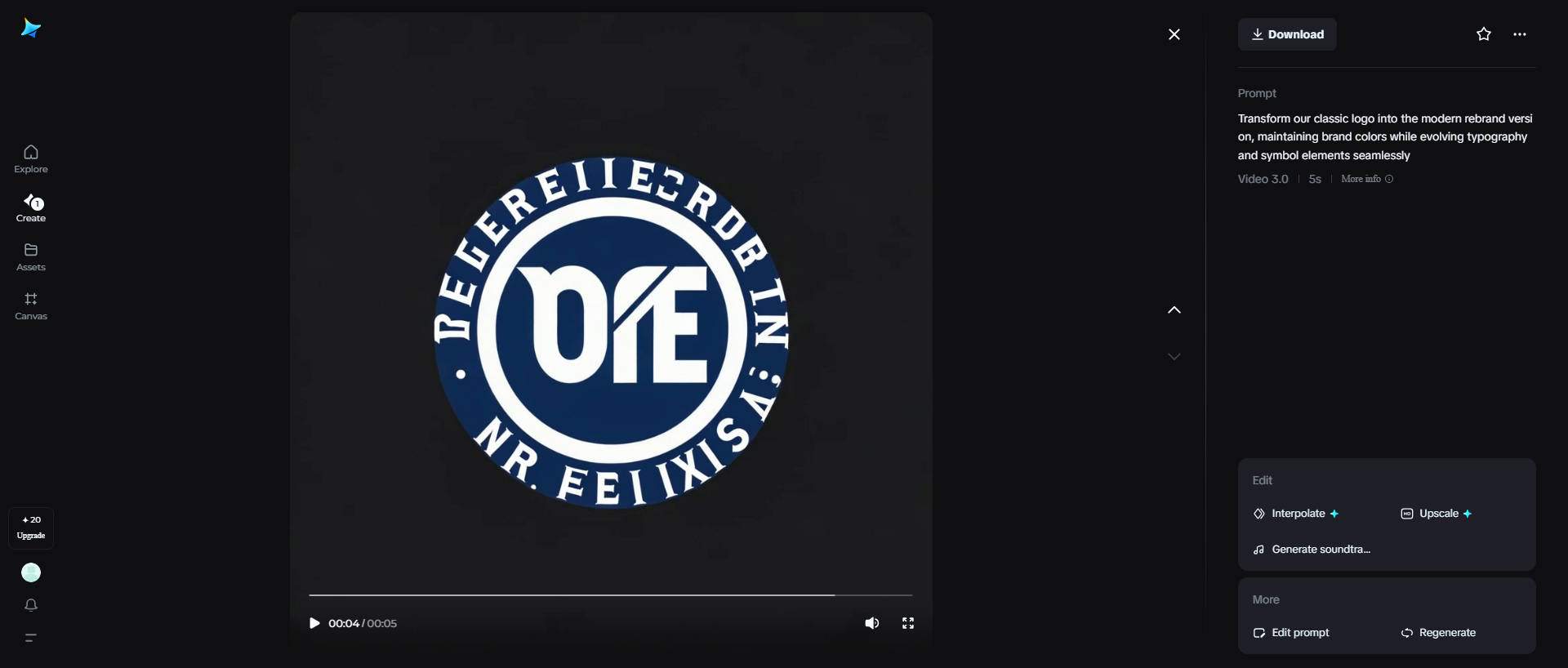 Logo transition