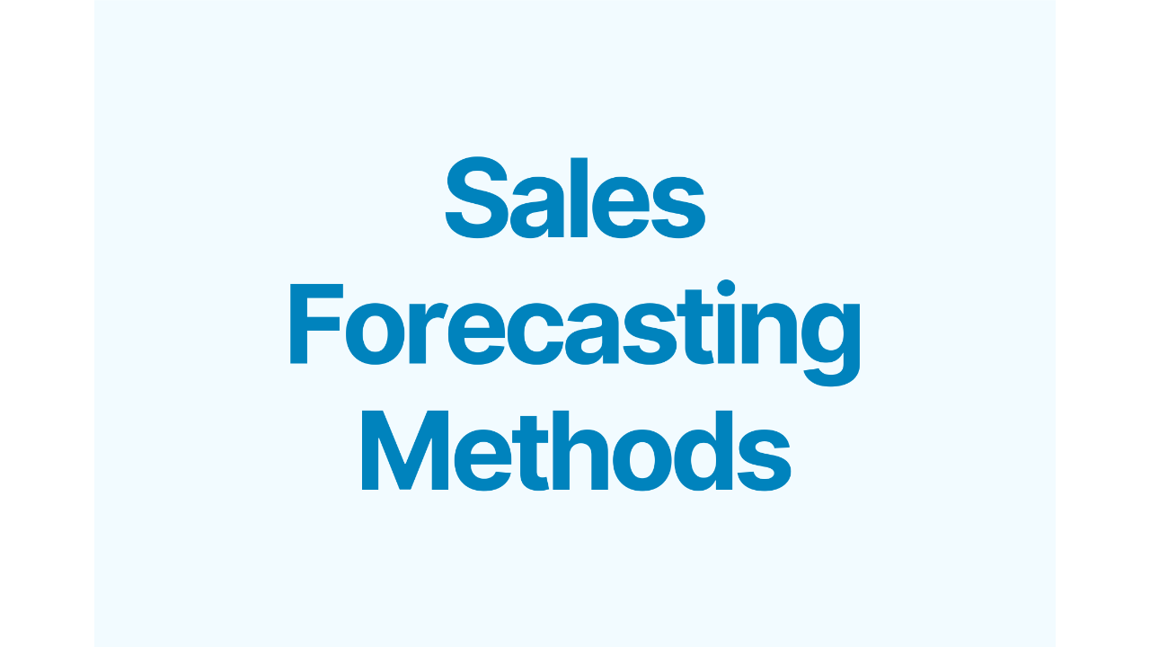 Sales forecasting methods