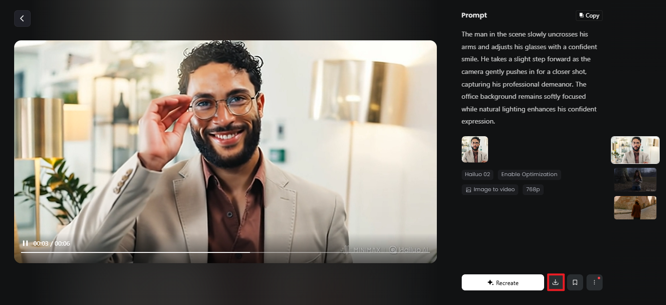 Creați cu modelul MiniMax