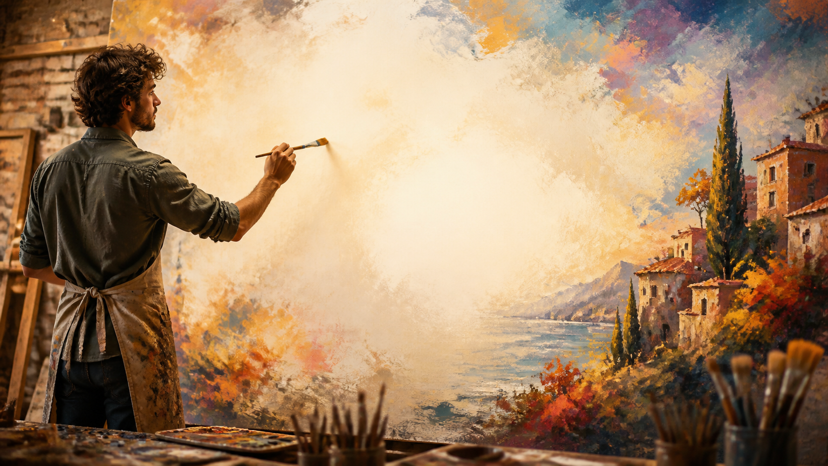 Hand-drawn Canvas-style Artwork original Dreamina visual
