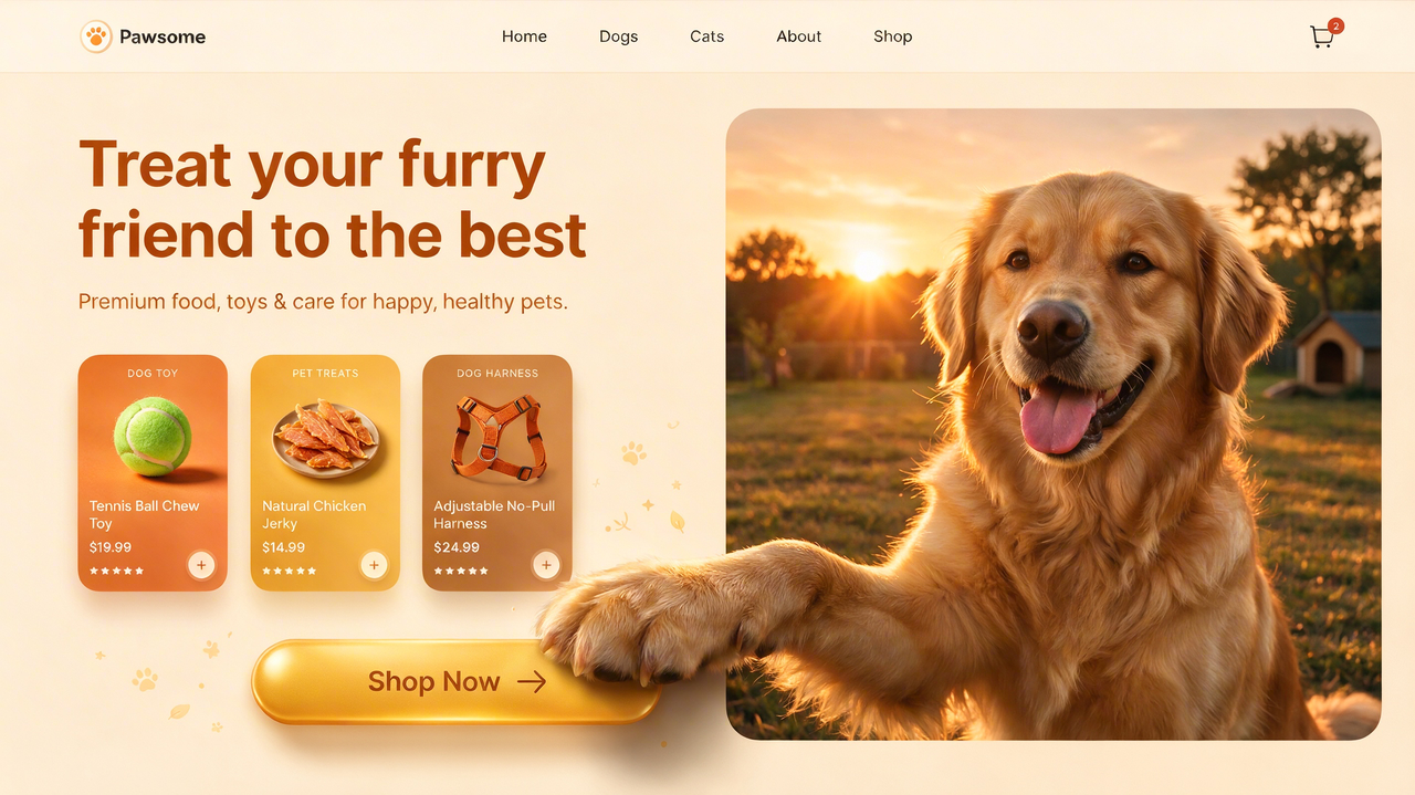 Pet E-commerce Hero Banner