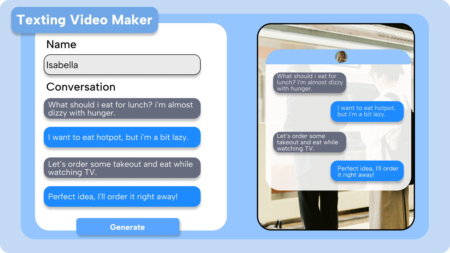 texting video maker