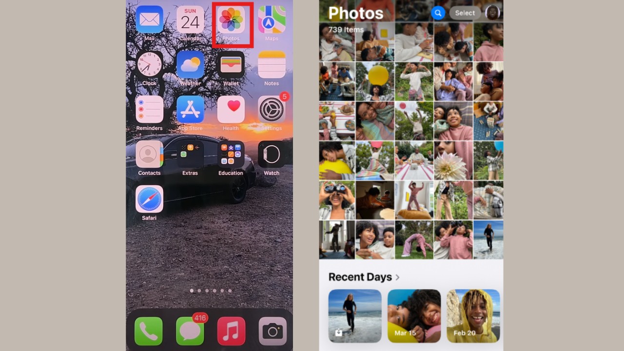 Buksan ang Photos app at piliin ang imahe