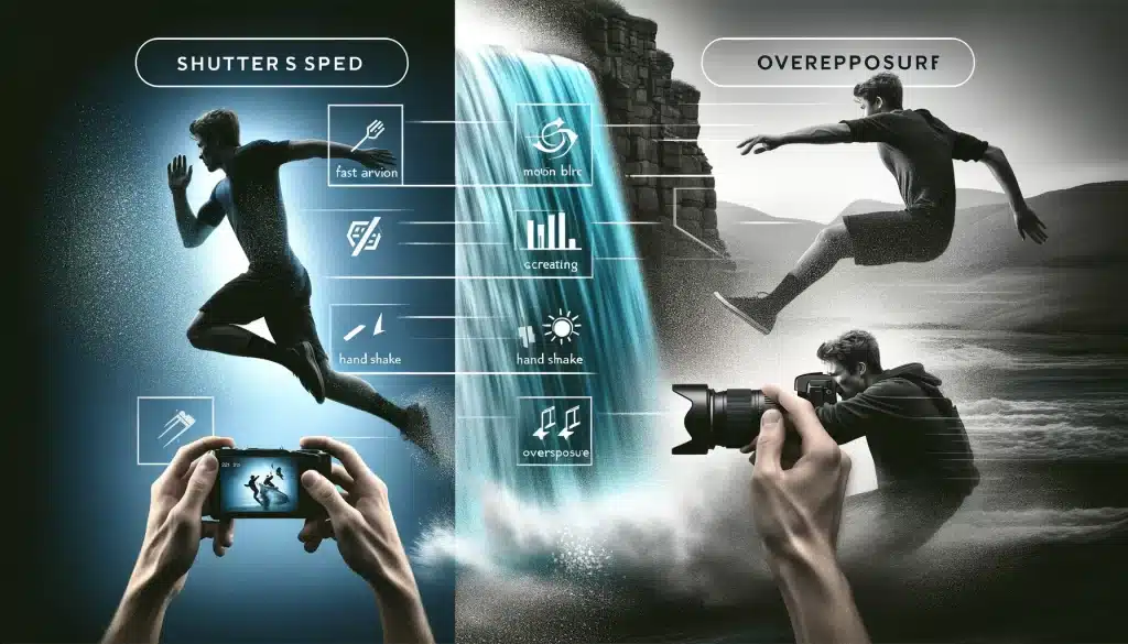 Compose and focus for slow shutter speed photography