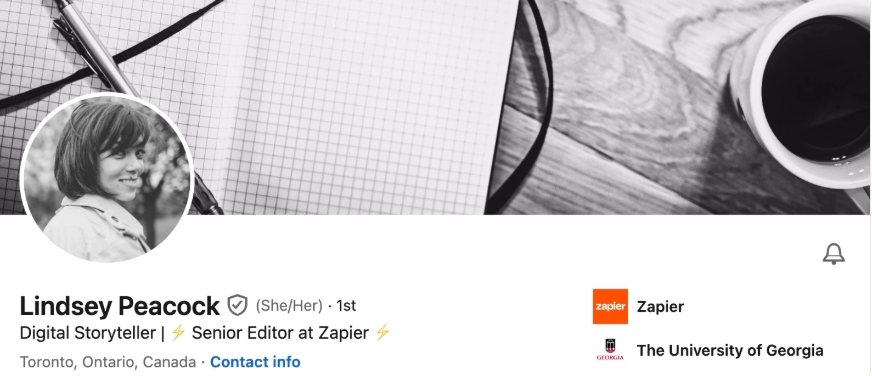 Daily work setup shown in LinkedIn banner