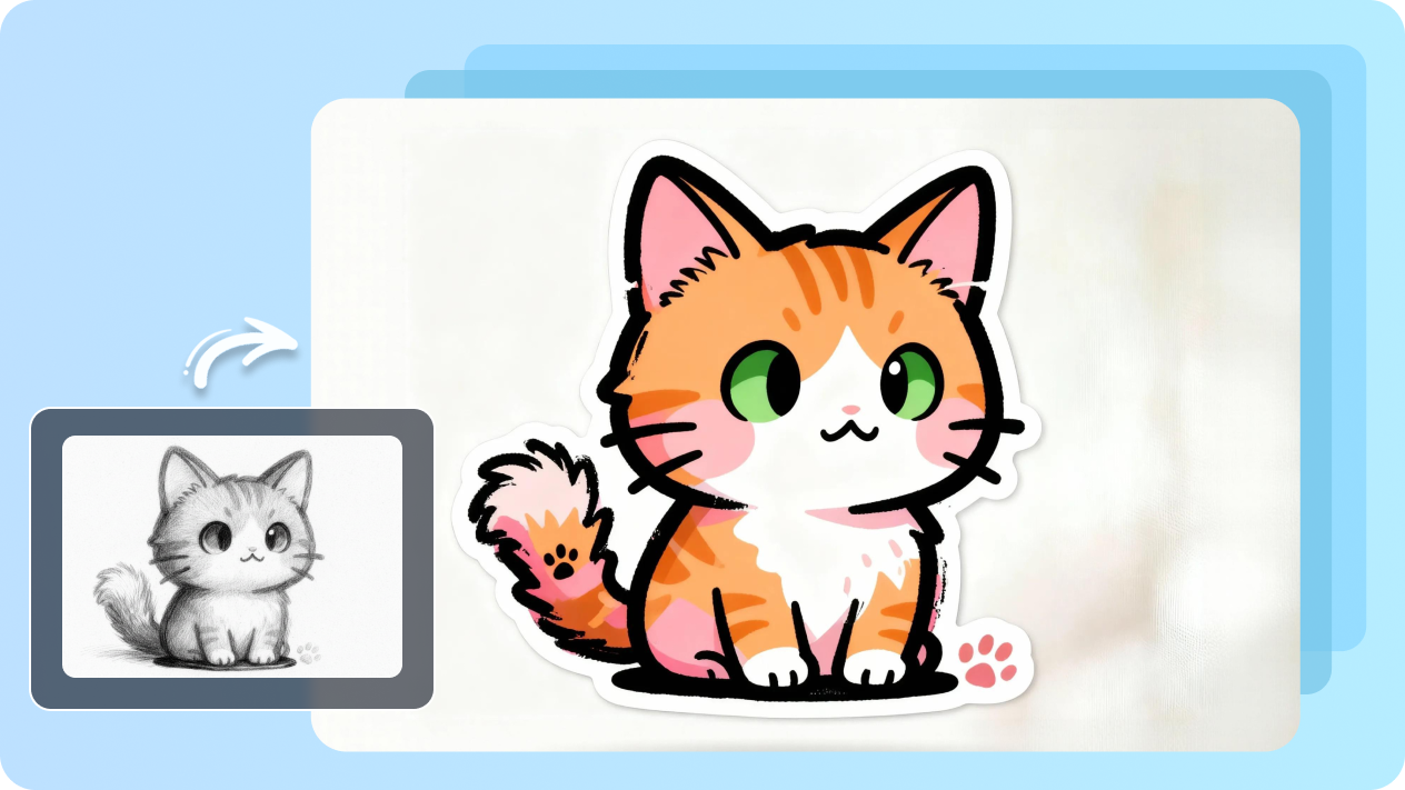 mengubah lakaran menjadi lukisan seni coretan yang unik