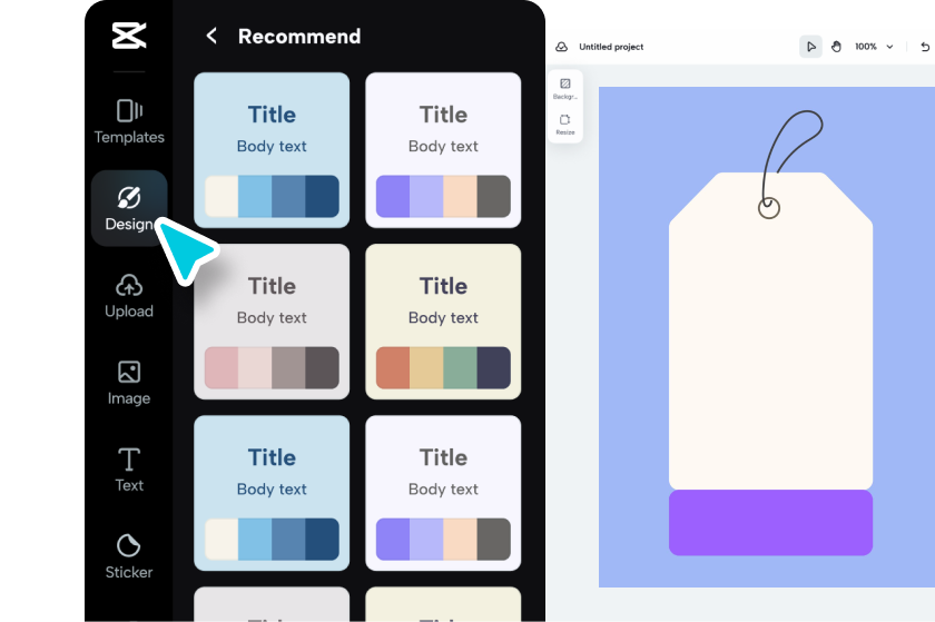 Design your label from scratch