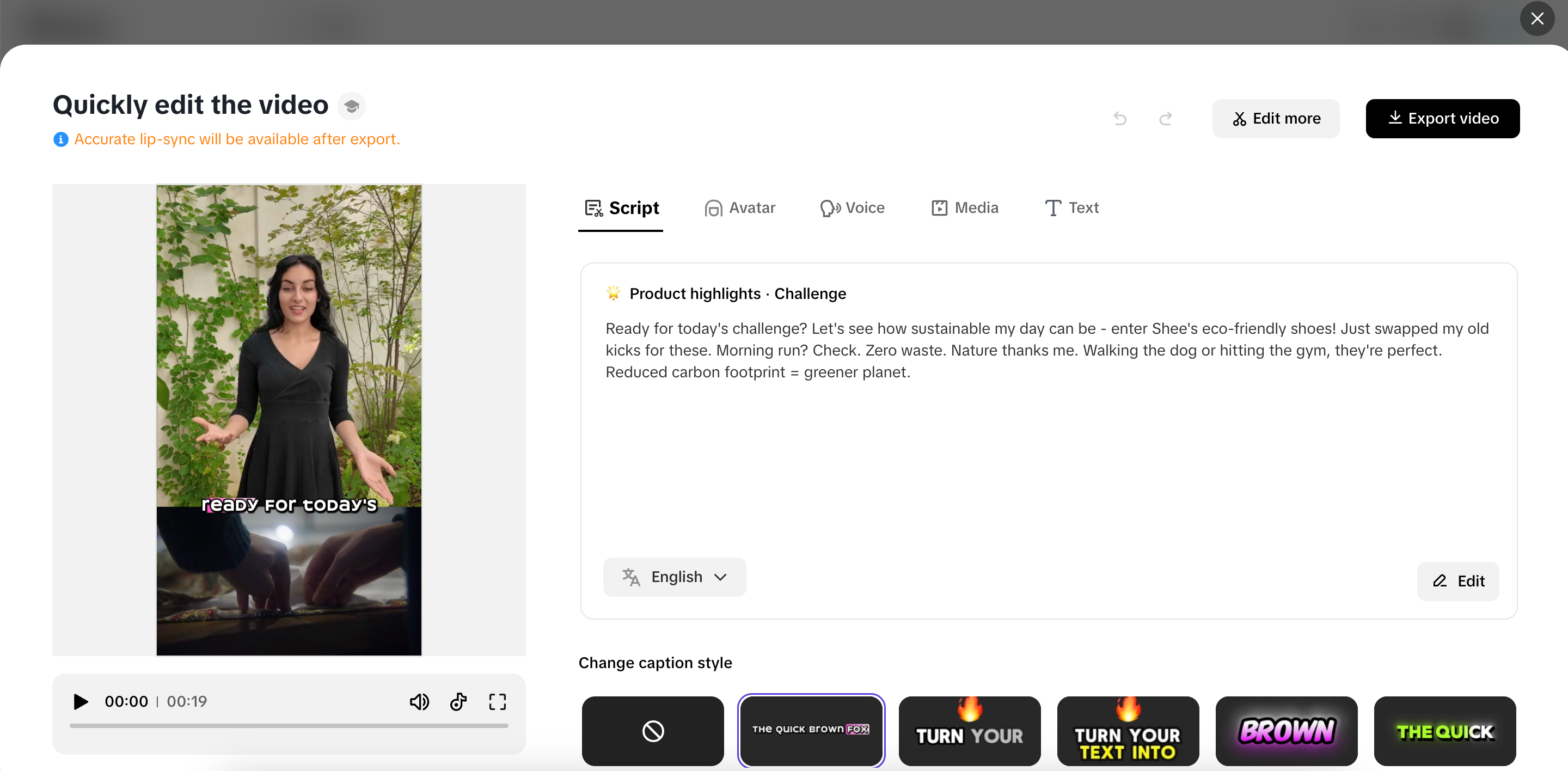 Edit and refine your video