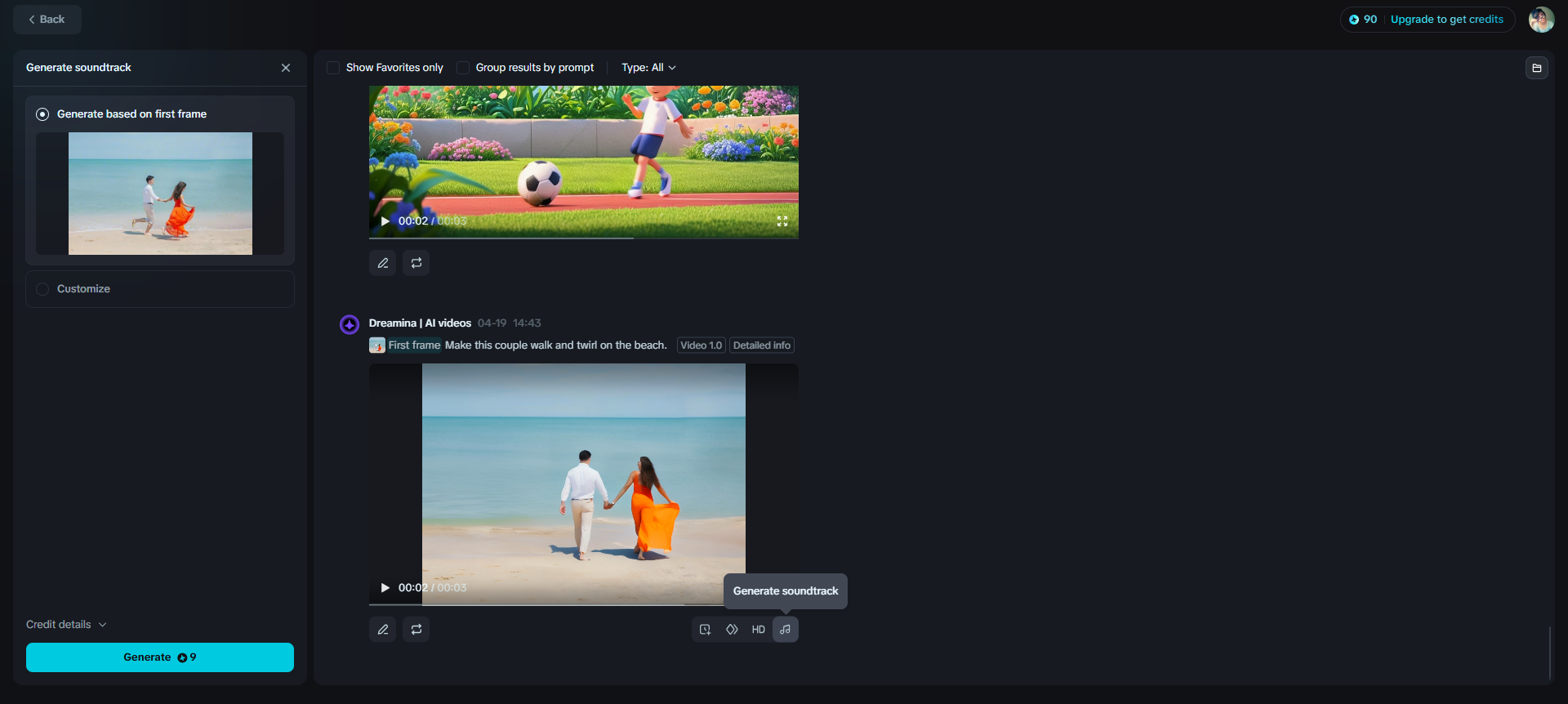 Wygeneruj ścieżkę dźwiękową