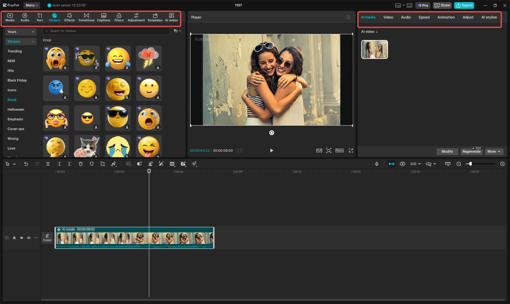 Create your AI hugging video